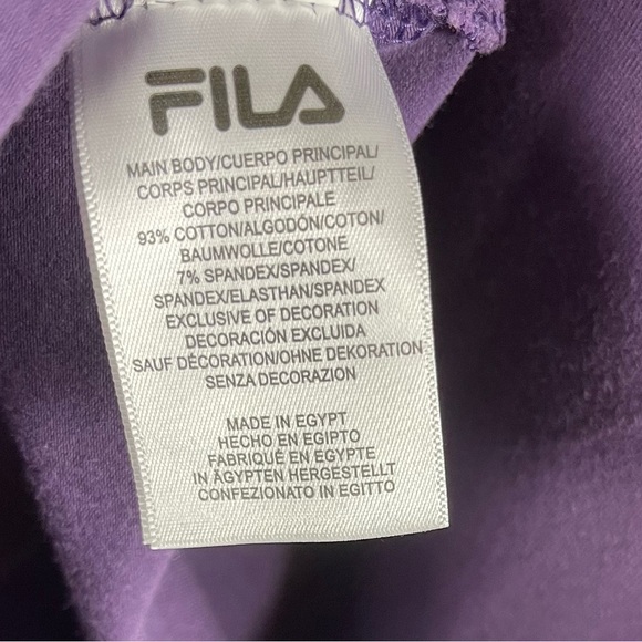 FILA Vintage 80's Womens XL Pastel Patch Logo Long Crop Tee Retro Crewneck Boxy - Picture 6 of 7